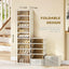Zapatero 9 niveles organiz. 18 pares plegable dobles puertas