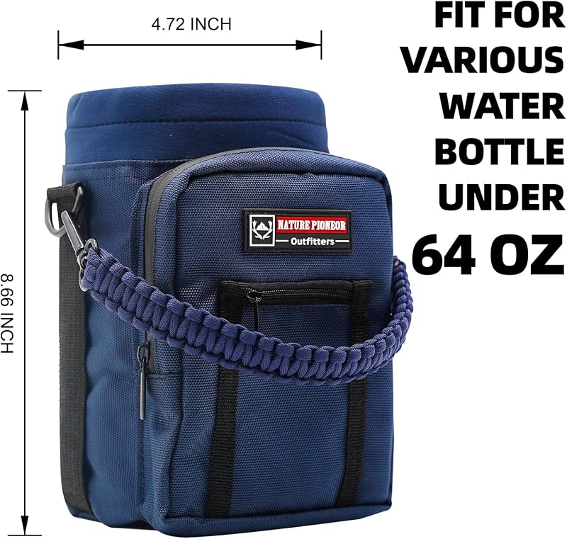 Soporte botella agua ajustable 26-64oz aislamiento deporte