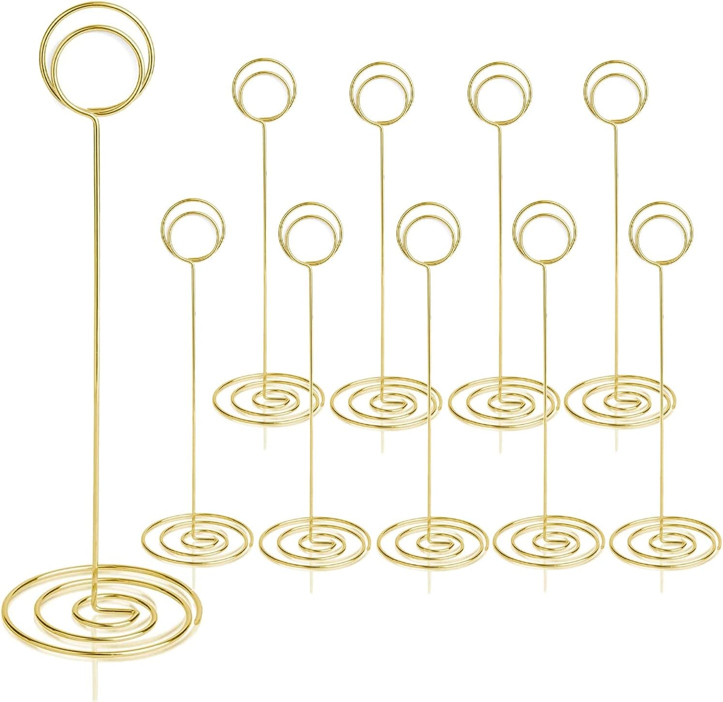 Soportes tarjetas mesa 8.75pulg dorado 10 Uds