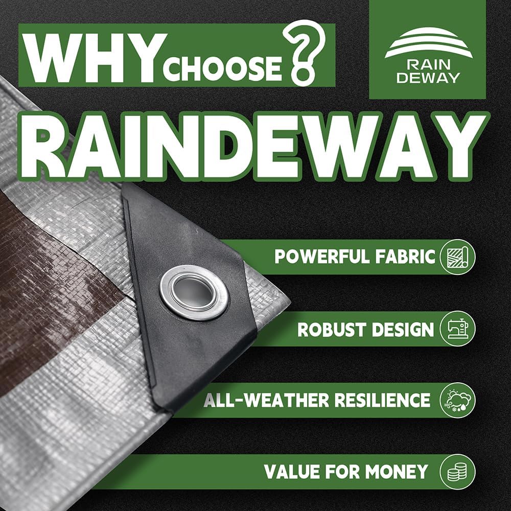 Lona polimérica impermeable 6x10ft 10mil bordes reforzados