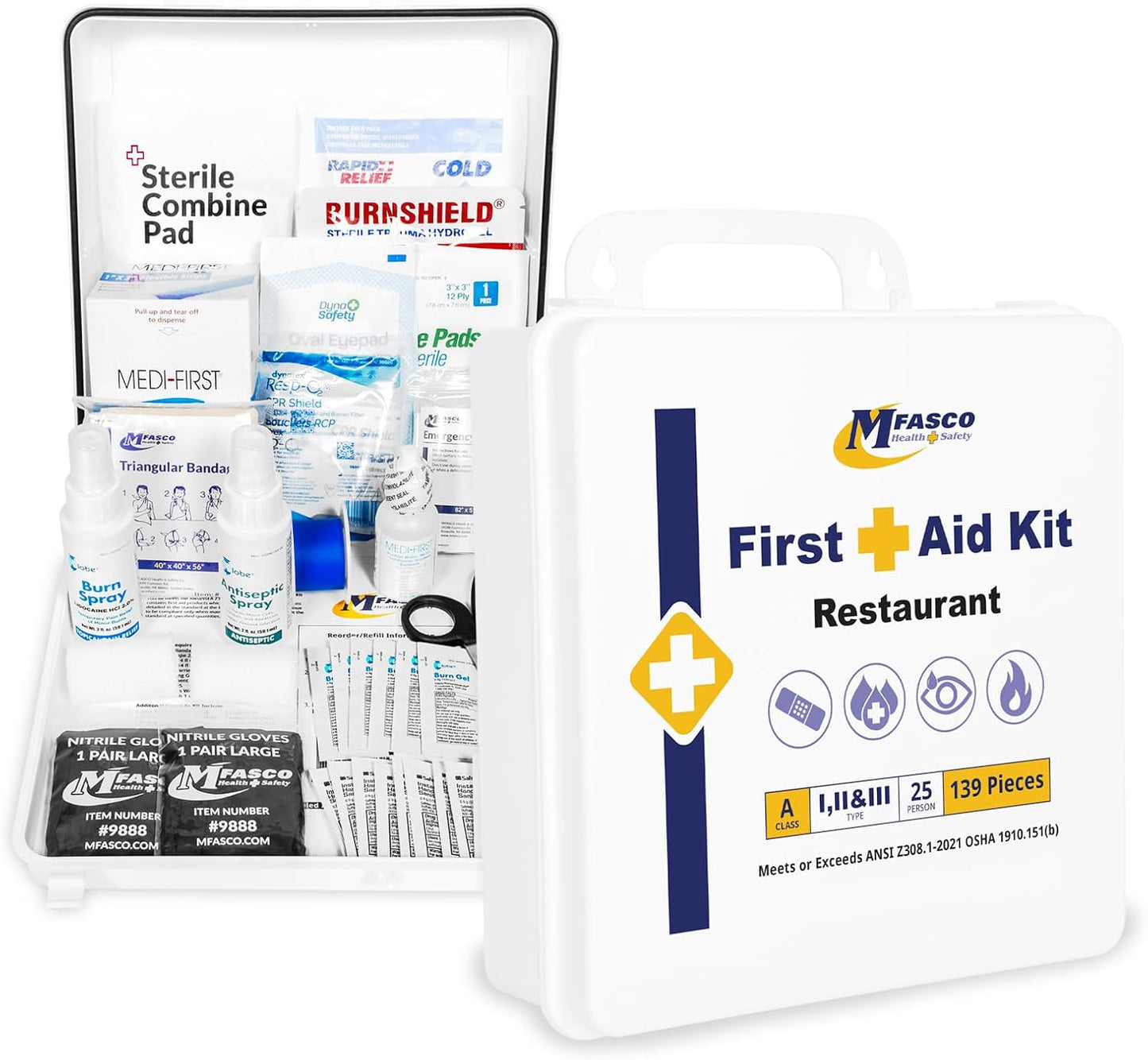 Kit primeros auxilios OSHA Clase A 2021 caja plástico 139