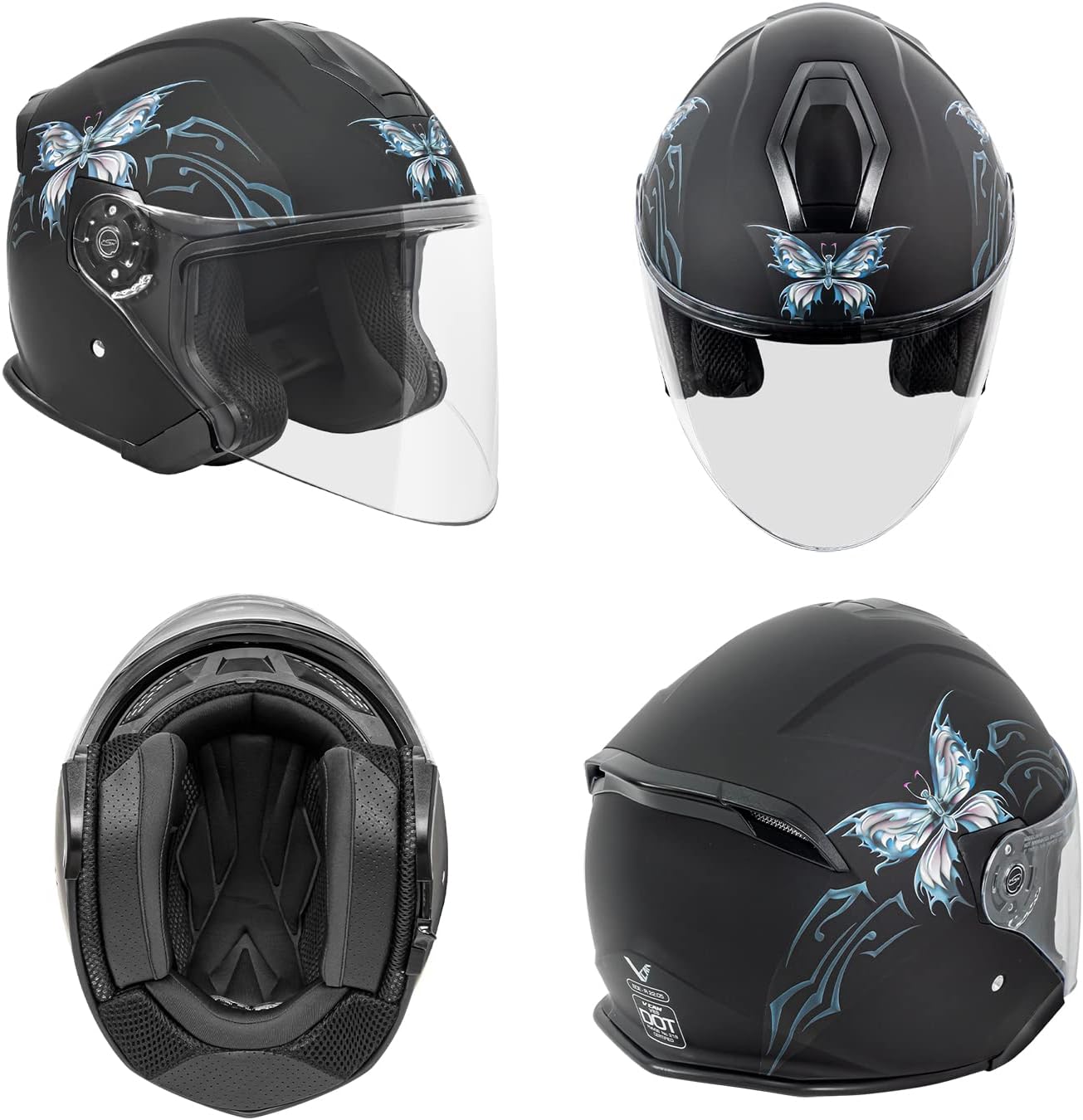 Casco motocicleta cara abierta 3/4 ECE y DOT