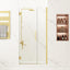 Puerta ducha pivote sin marco 35-36x72pulg vidrio 5/16pulg dorado