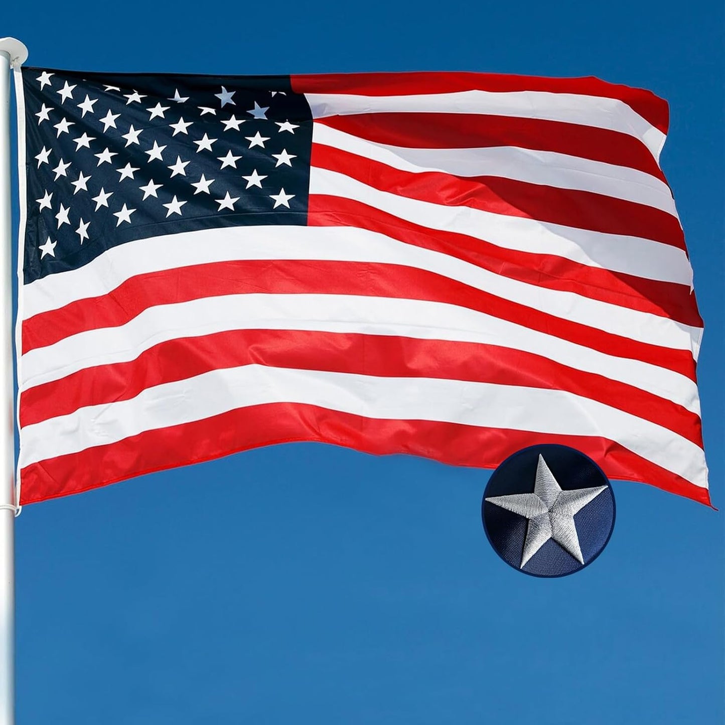 Bandera EE.UU. 2x3ft duradera para exteriores