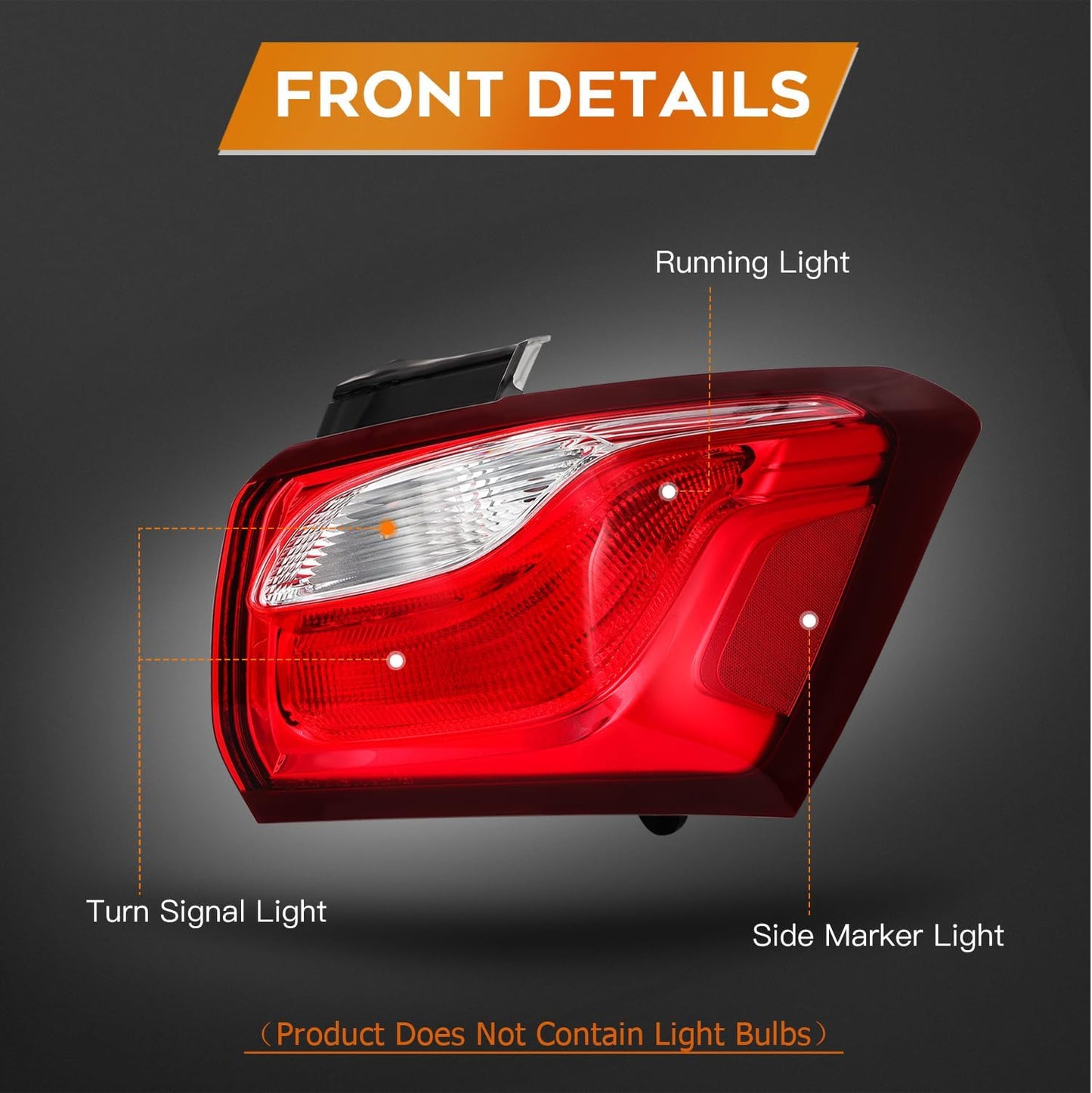 Conjunto luz trasera Chevy Equinox lente roja derecha