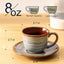 Set 4 Tazas Cerámica Capuchino con Asa 8oz