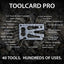Multiherramienta Toolcard Pro 40 en 1 tarjeta acero plateado