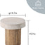 Mesa auxiliar redonda MgO 19.7pulg base madera sintética