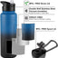 Botella agua aislada acero inox 40oz con pajita doble pared