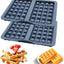 molde silicona gofres belgas sarten antiadherente 2 cavidades gris
