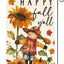 Bandera jardín espantapájaros otoño 12x18pulg doble cara
