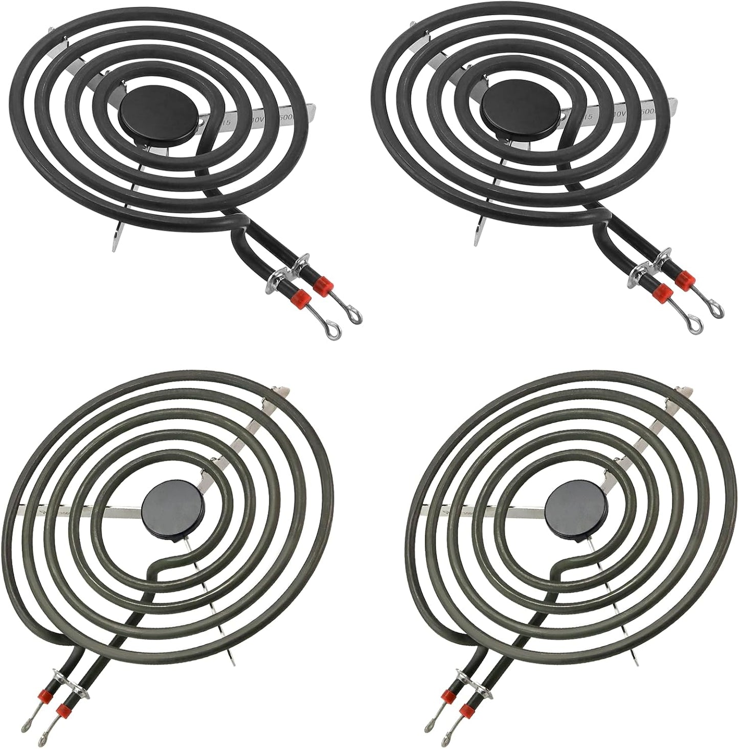 Pack 4 elementos quemador estufa eléctrica 8 y 6 pulg comp