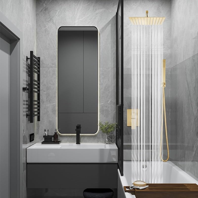 Set grifo ducha pared cabezal lluvia cuadrado 12pulg