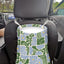 Bolsa basura para auto colgar respaldo asiento lona hojas florales