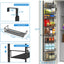 Organiz. puerta despensa 12" 8 niveles canasta ajustable