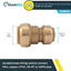 Acoplamiento reductor 1/4x1/2" latón 6 Pzas
