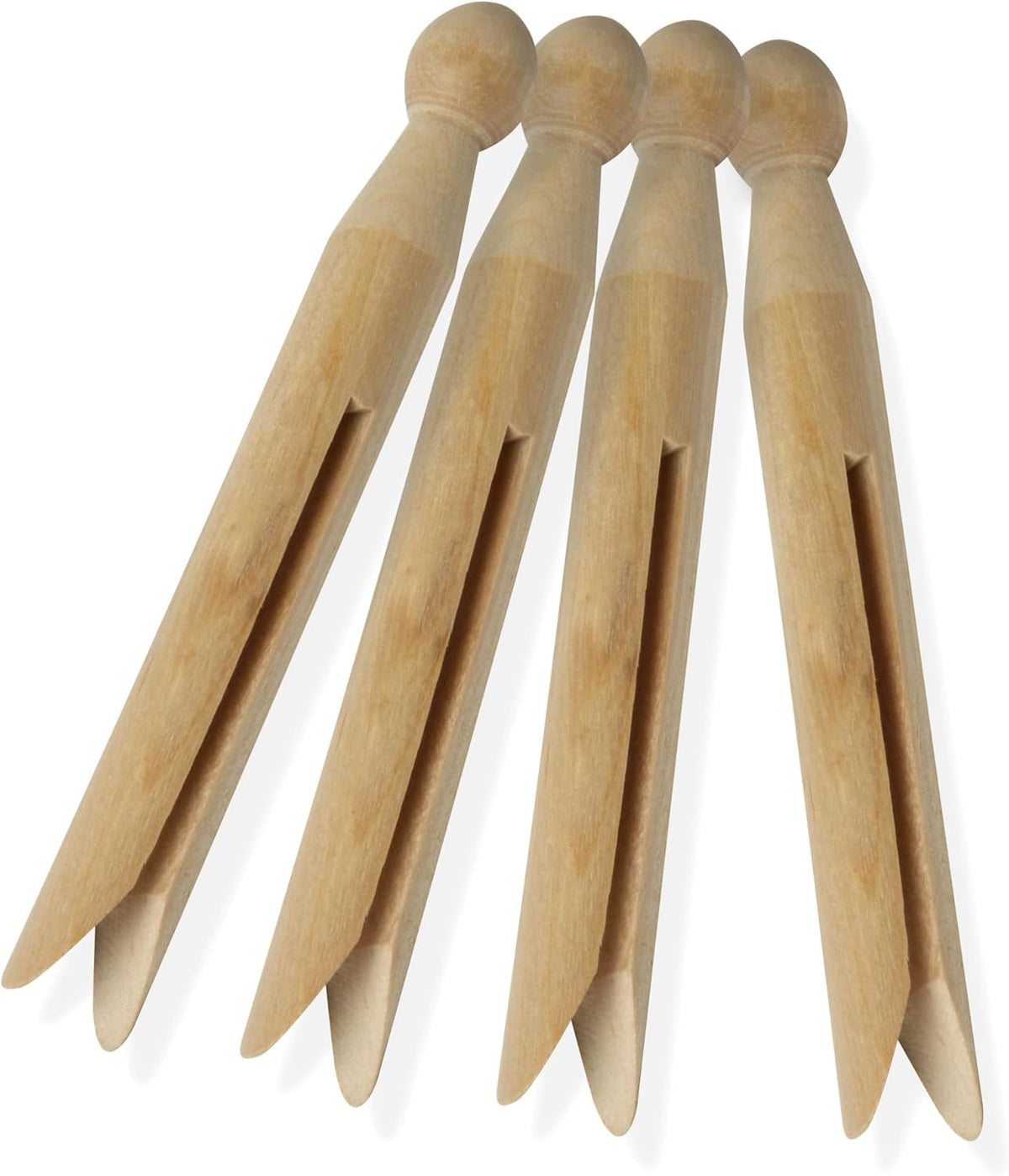 100 Pinzas Madera Abedul para Colgar Ropa Secar Lavandería