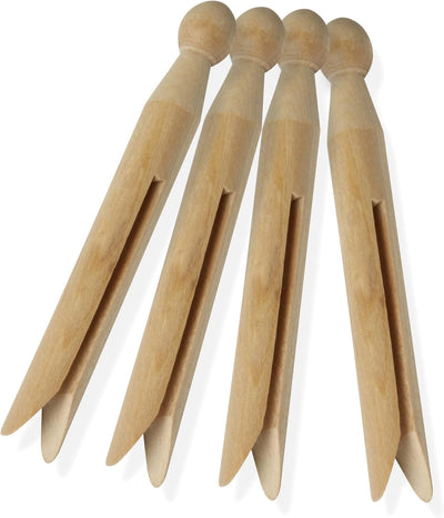 100 Pinzas Madera Abedul para Colgar Ropa Secar Lavandería