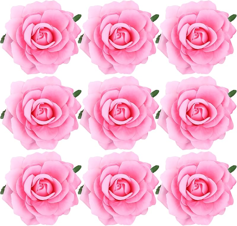 9 Broches Rosas Mexicanas Rosadas para Cabello Bodas Fiestas