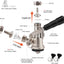 Acoplador Sankey S 1/4pulg sonda acero inox cuerpo latón