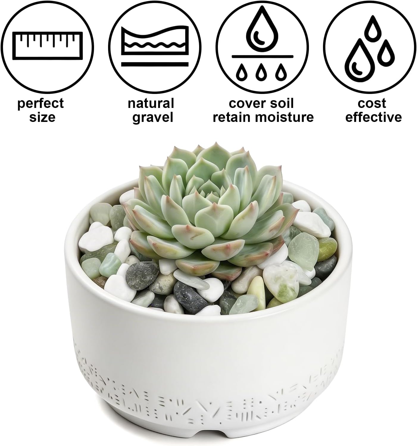 Piedras decorativas jade pulido 12lb para plantas