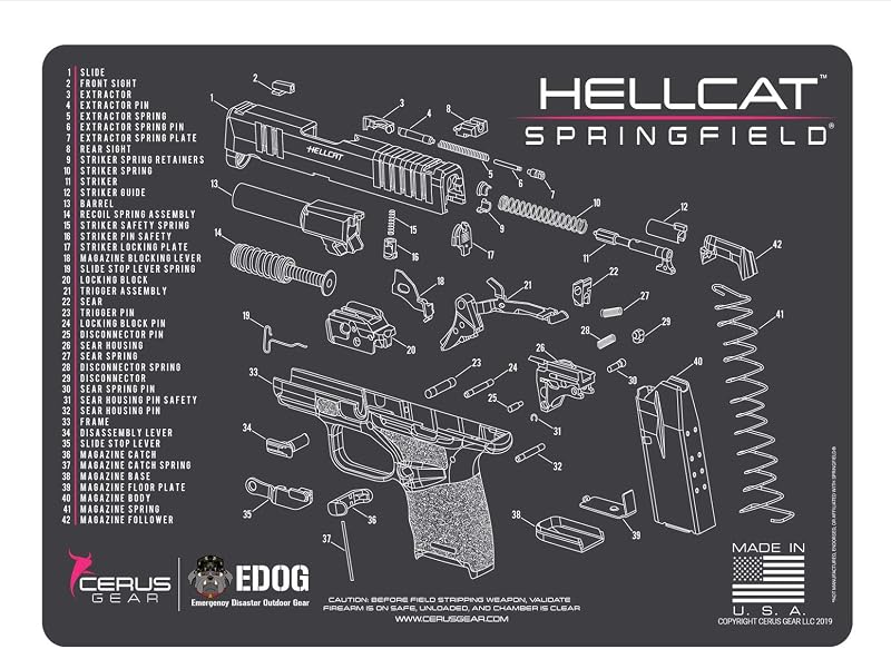 Alfombrilla limpieza rosa comp Springfield Hellcat 0.118pulg