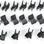 Clips giratorios color negro