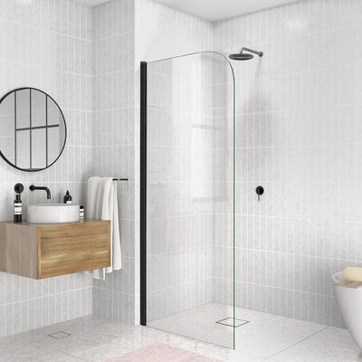 Panel ducha cristal 34x74pulg sin marco vidrio templado