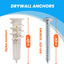 Kit anclajes para yeso 30 pzas #8 x 1-1/4"