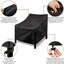 Fundas sillas patio impermeables tela Oxford 600D negro