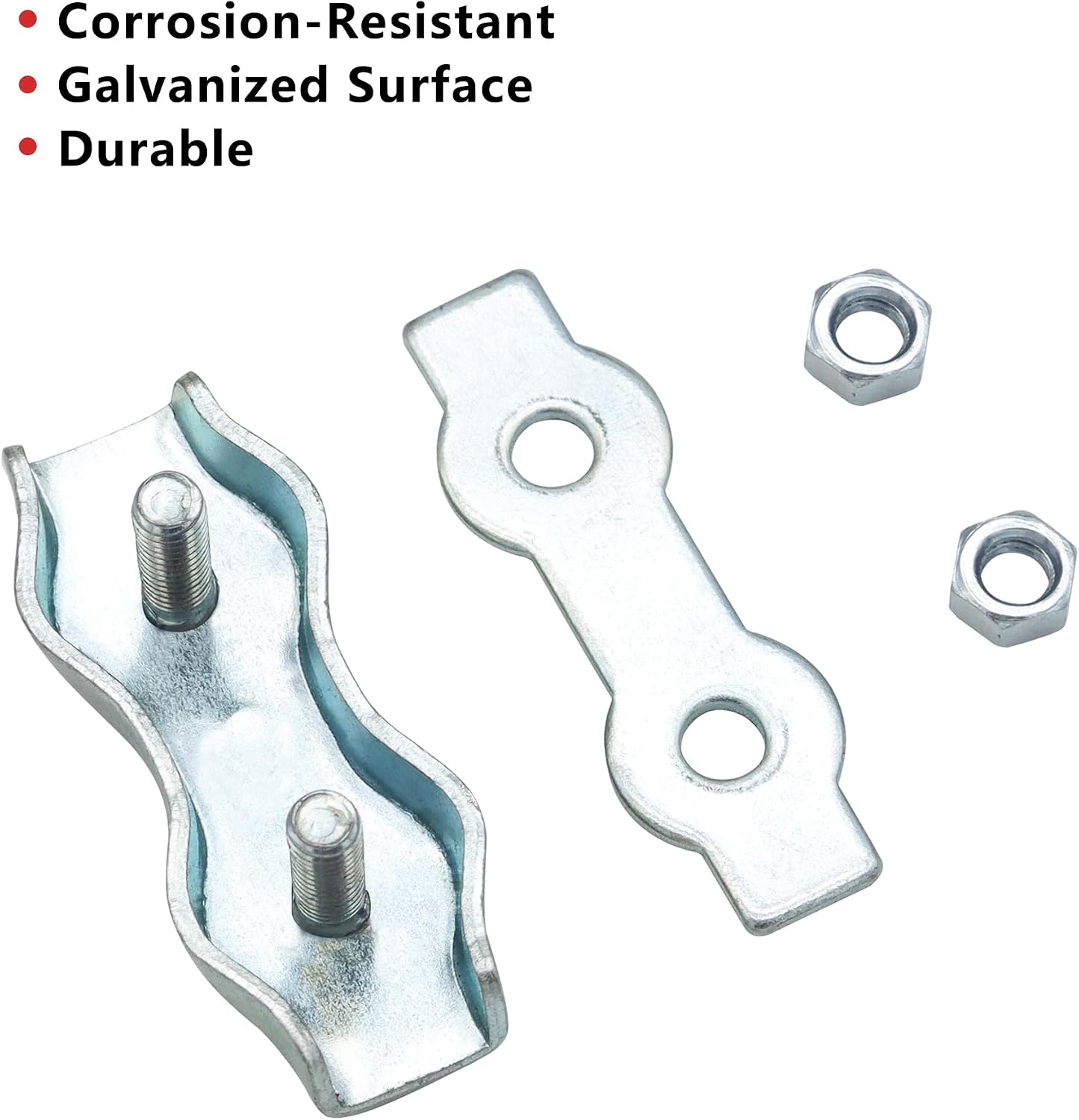 Conectores cuerda polietileno M5 acero galvanizado 36 Uds