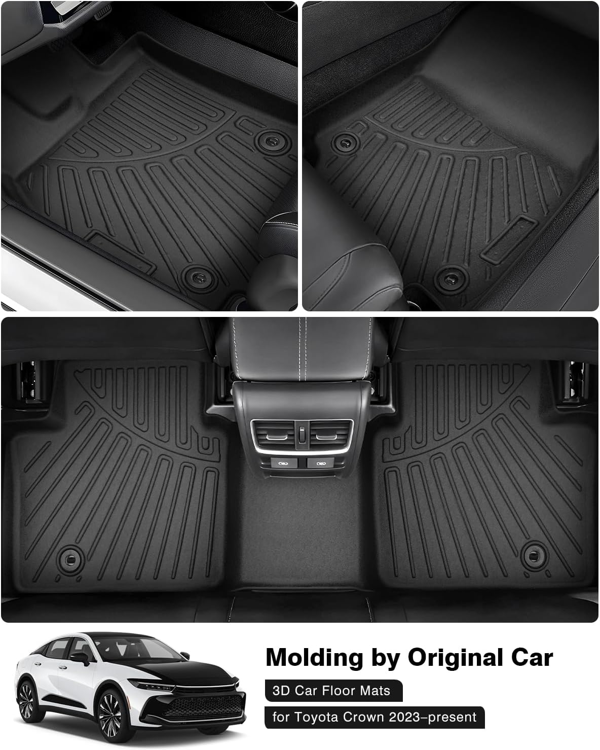 Alfombras piso Toyota Crown 23-26 3D termoplástico
