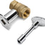 Kit válvula llave gas 3/4pulg chimenea brida 3pulg cromada
