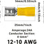 100 Conectores Pala Hembra Amarillo 12-10 AWG 1/4pulg