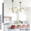 Lámpara Sputnik ajustable 4 luces techo industrial comedor