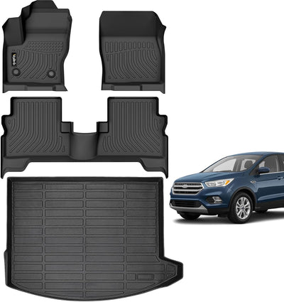Set tapetes auto piso y maletero ajuste personalizado negro