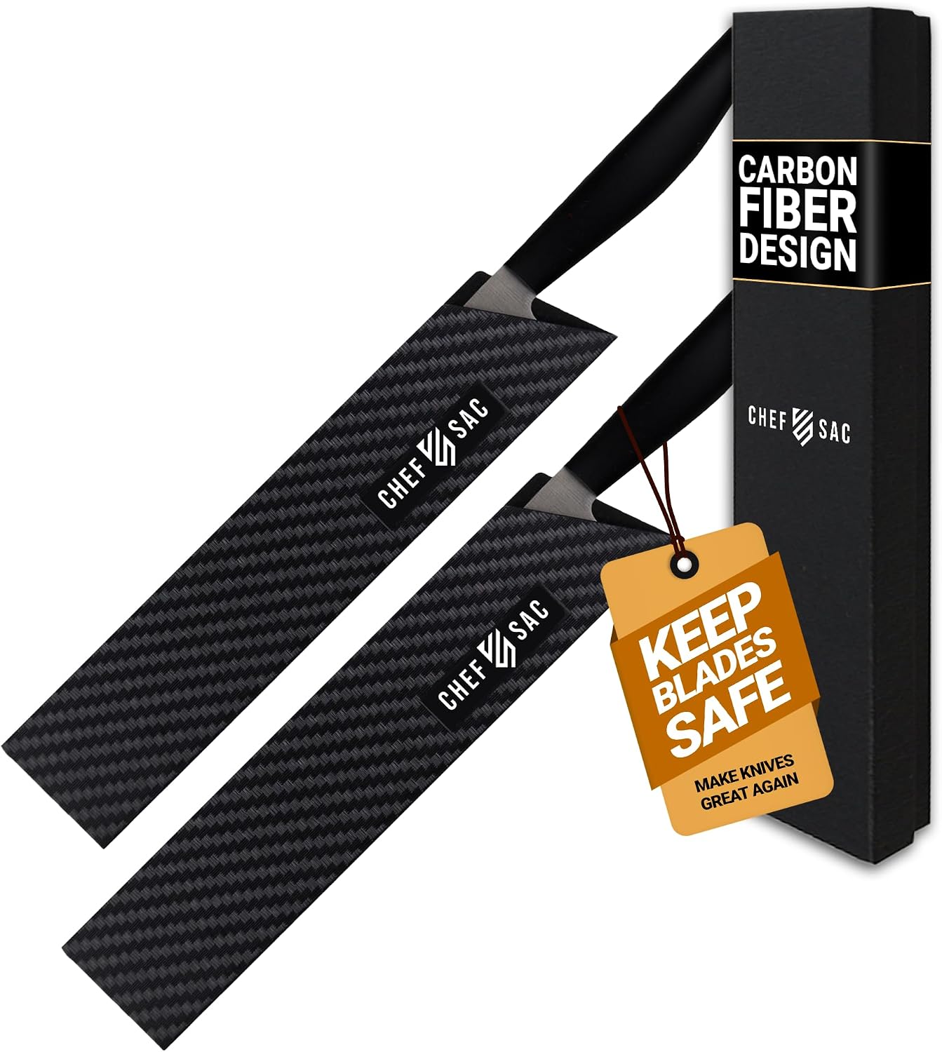 Protectores cuchillos chef plástico ABS sin BPA fieltro