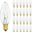 25 Bombillas C26 E12 7W para Luces Navidad