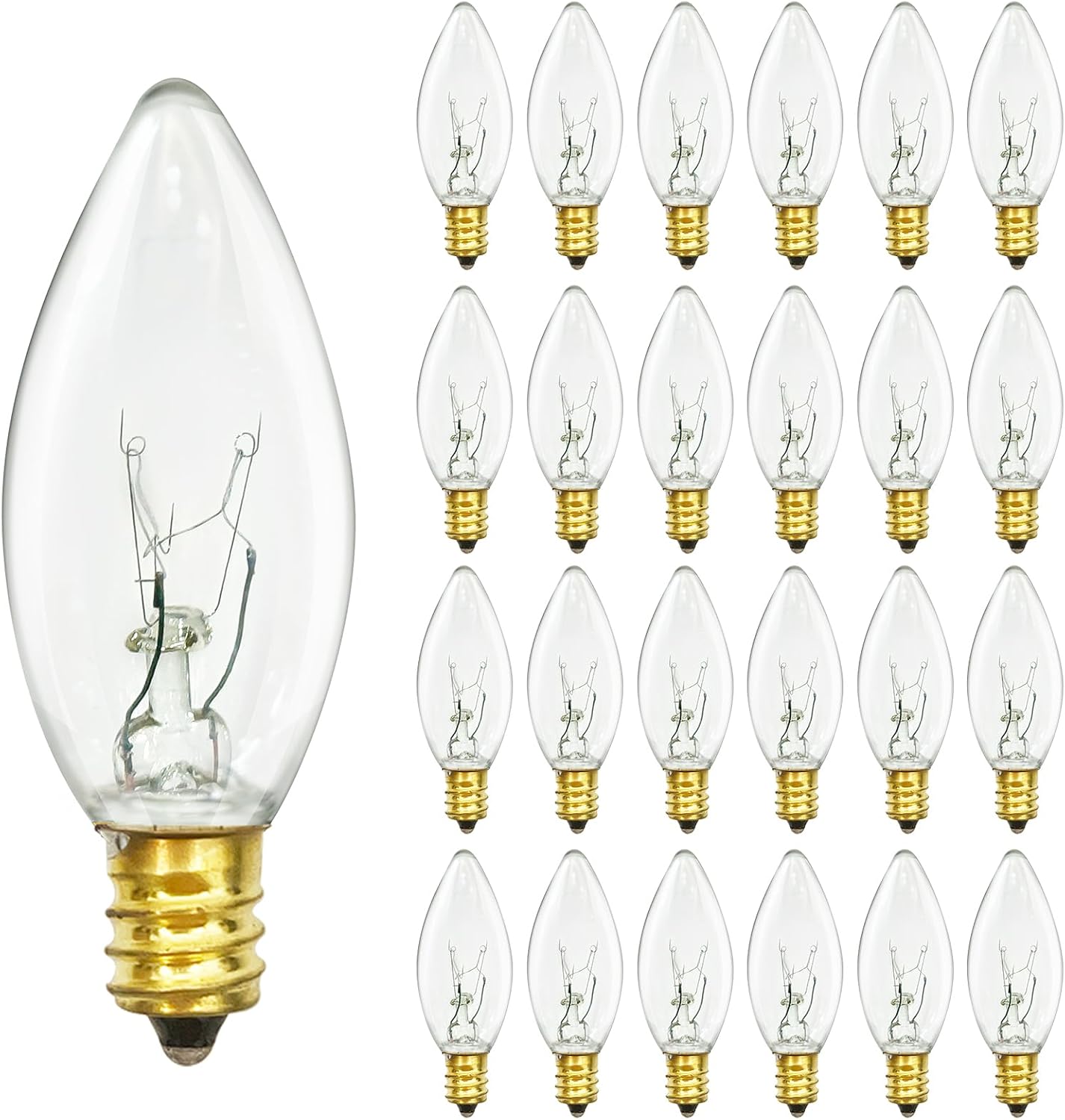 25 Bombillas C26 E12 7W para Luces Navidad