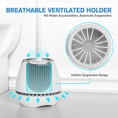 Escobilla inodoro soporte ventilado cerdas duraderas