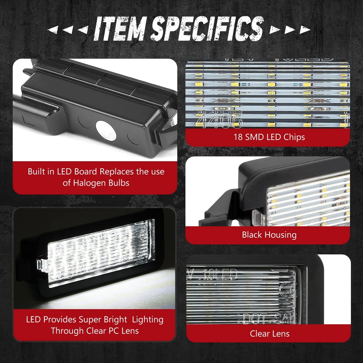 Luces LED placa matrícula comp Charger 15-22 Challenger 15-20