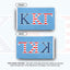 Bandera KKG Estados Unidos 3x5pies decoración hermandad griega