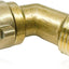 Codo manguera agua 45grados RV conector latón 3/4pulg