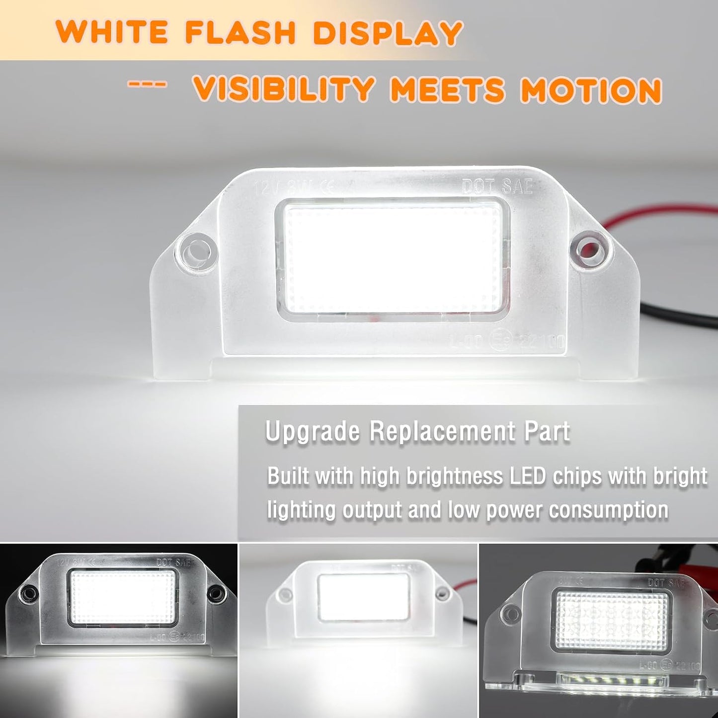 Luz LED matrícula Dodge Charger 2005-14 6000K Xenon SMD