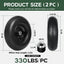 2 Ruedas sin aire 13" 4.00-6 rodamiento 5/8 cubo 2.2"