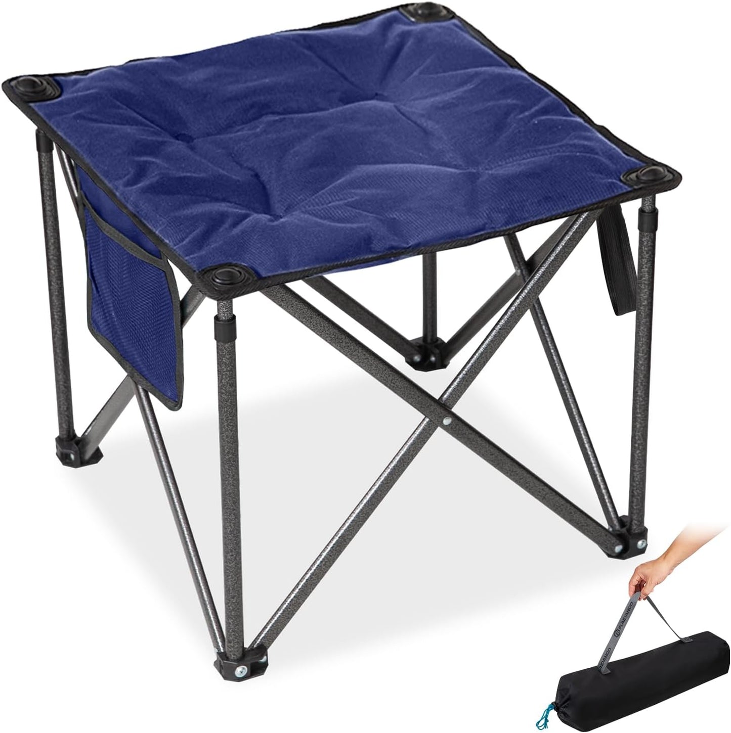 Taburete camping acolchado 18.1" antiderrap 440lb
