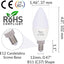 Bombilla LED B11 E12 forma vela 7W decorativo 110-120V