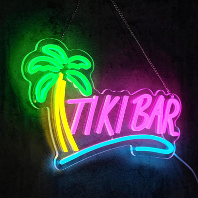 Letrero neón tiki bar luces LED para decoración de pared