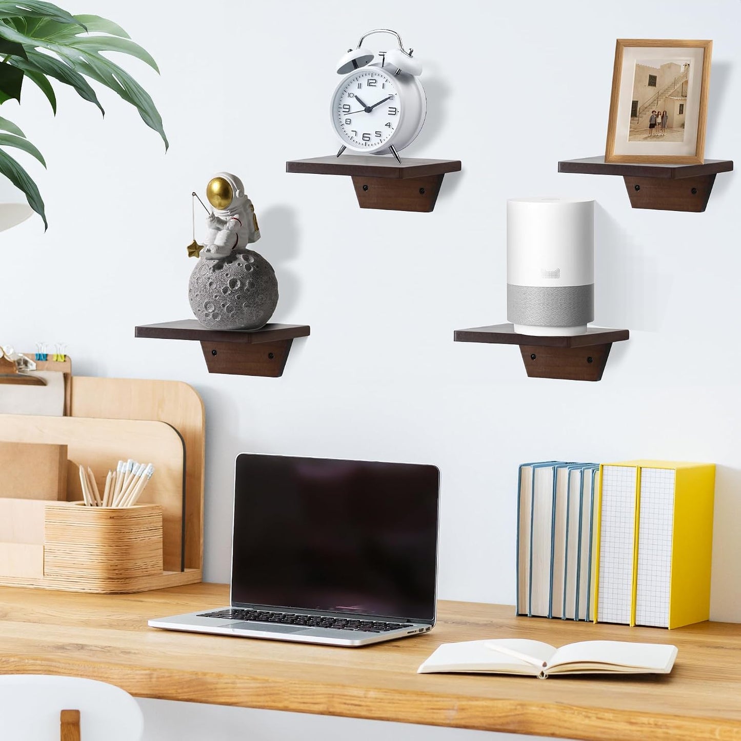 Estante pared trapezoidal para altavoz lámpara sala dormitorio
