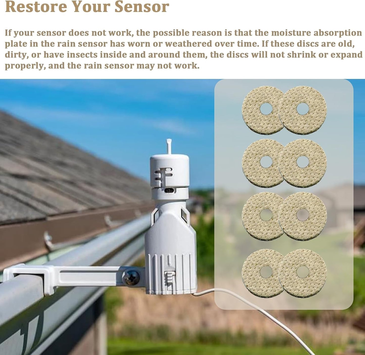 Sensor lluvia reemplazo Rainbird 16 Pzas RSD WR2